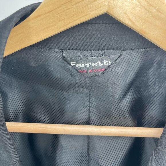Ferretti Uomo wool Sport Coat Blazer Suit Jacket 3 Button Black Size 52 - 53 - Picture 10 of 12
